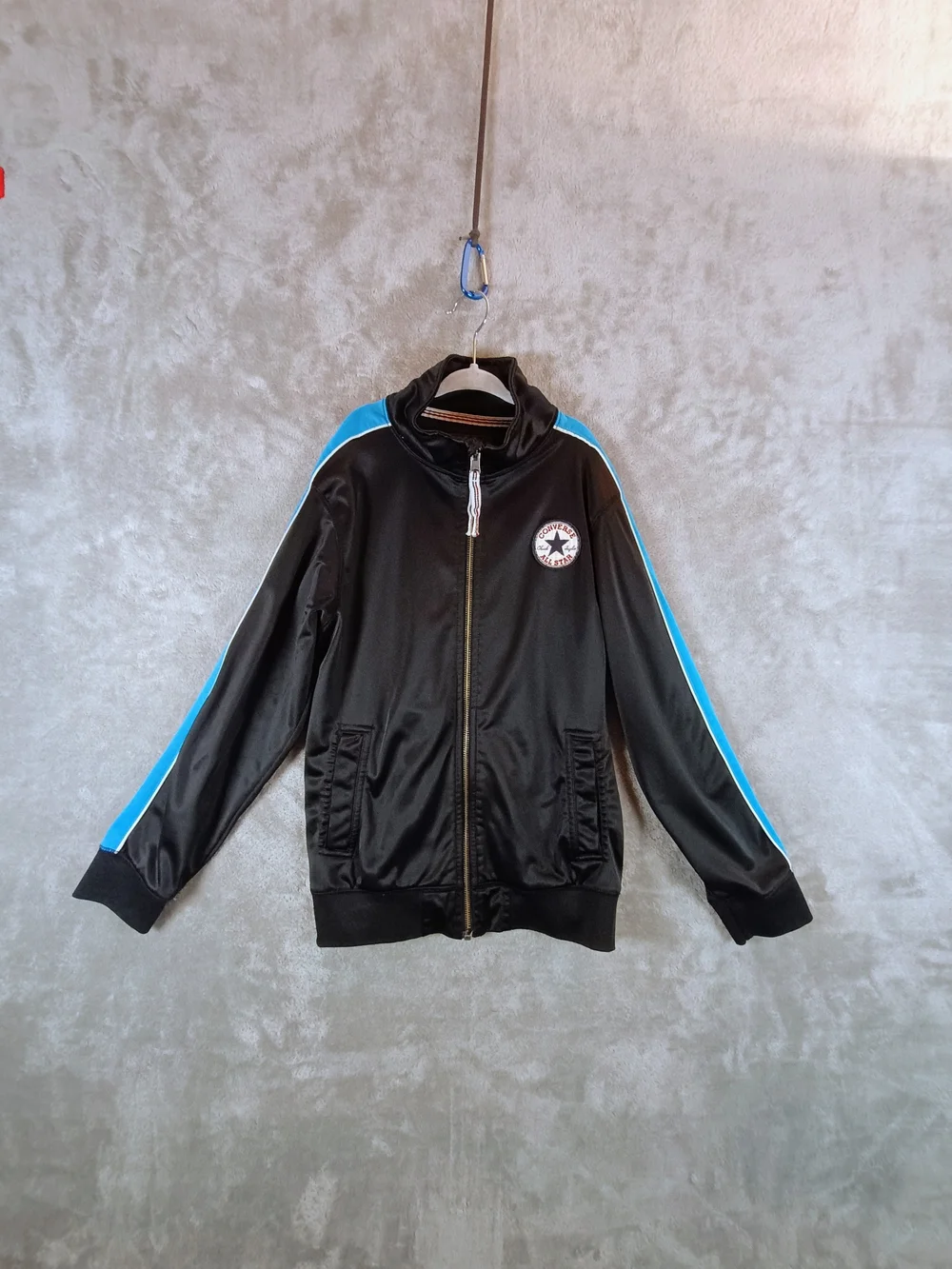Boys Converse Full Zip Track Jacket with Blue Stripe Size 10/12